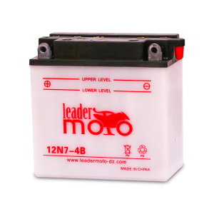 BATTERIE MOTO ACIDE 12v 7Ah 4B LEADER MOTO
