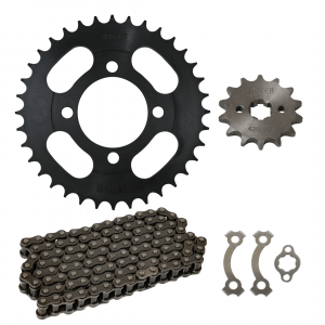KIT CHAINE MOTO DY100 428 – 112/36/14